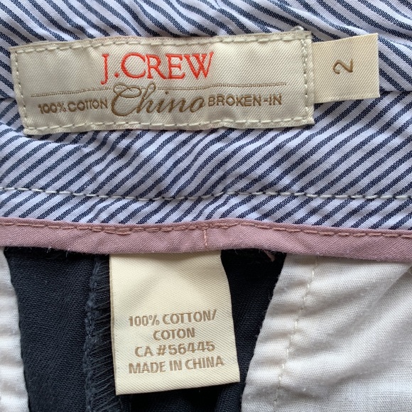 J Crew Sz 2 Navy Blue Chino Shorts - Picture 4 of 4